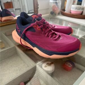 Hoka Women's Fuchsia and Navy Athletic Shoes